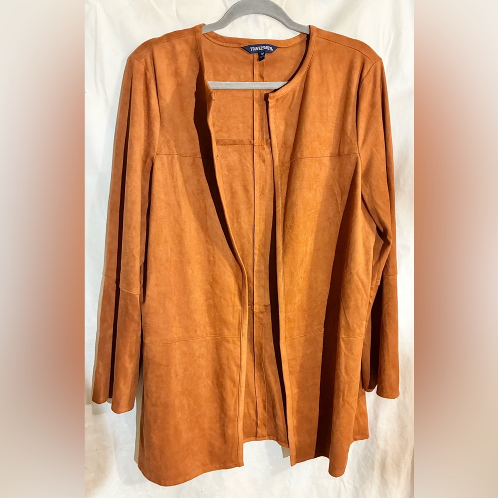 Travelsmith Faux Suede Western Jacket Sz M Stretch Soft Rodeo Festival Country